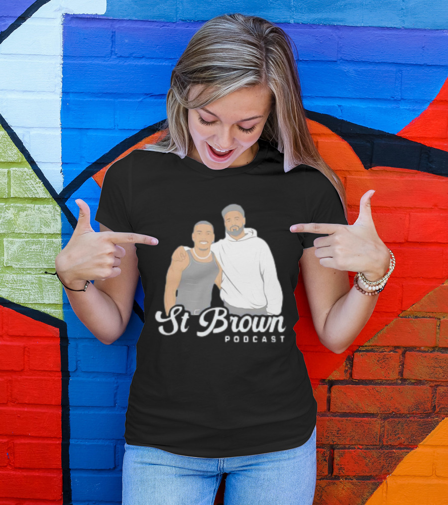 St Brown Podcast Cartoon T-Shirt