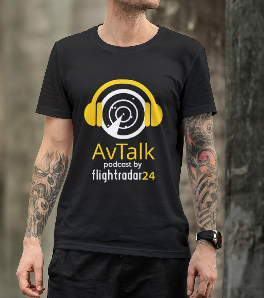 AvTalk Podcast By Flightradar24 With Steve Giordano Radar Headphones T-Shirt