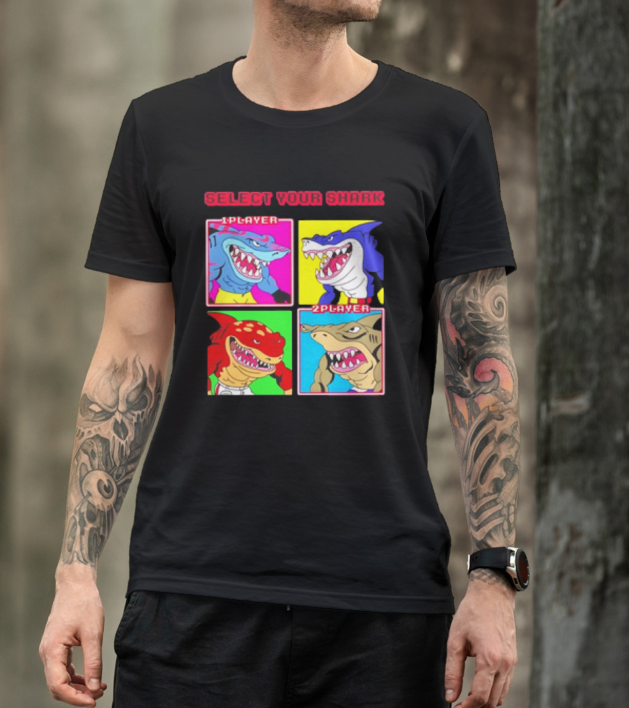 Street Sharks Select Your Shark Player Screen T-Shirt