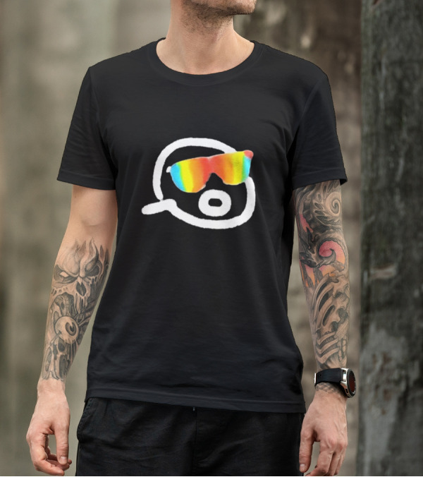 Gorklon Rainbow Sunglasses Sketch Retro Style T-Shirt