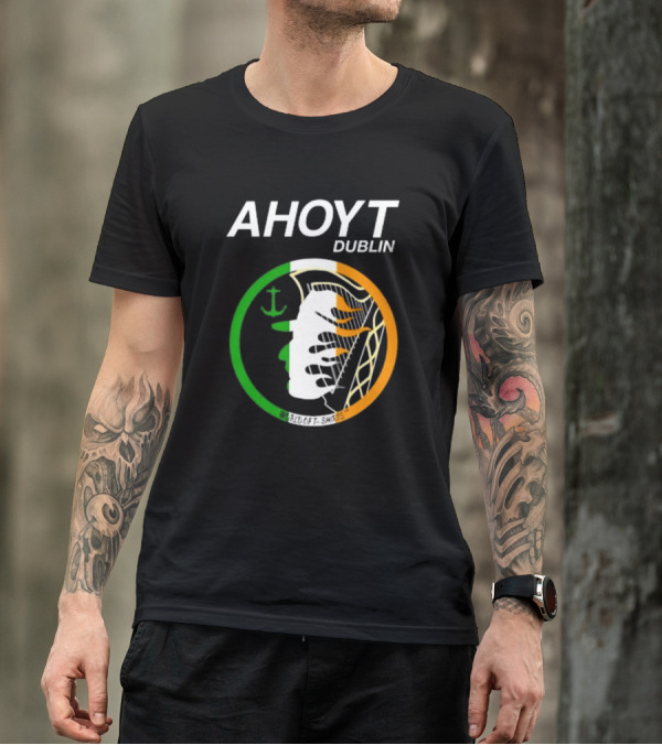 Ahoyt Dublin Ireland Anchor Tricolor Emblem T-Shirt