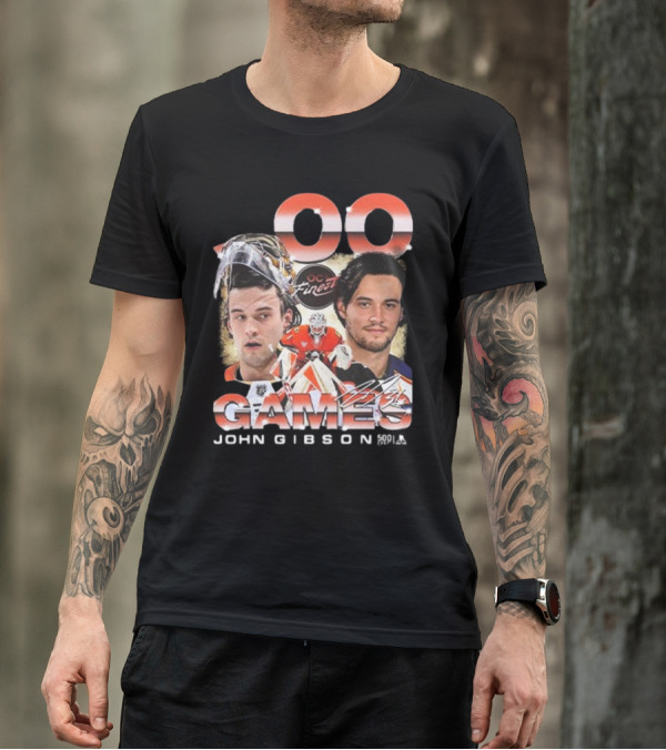 Anaheim Ducks John Gibson 500 Games Milestone Commemoration T-Shirt
