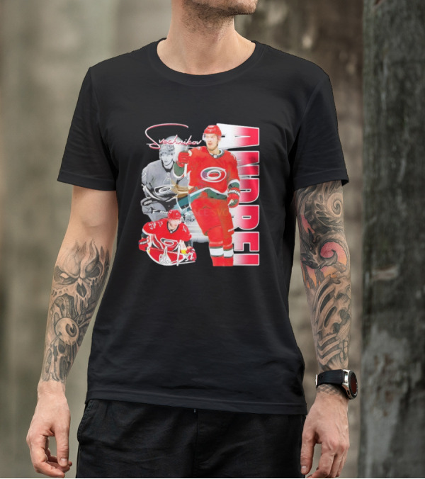 Andrei Svechnikov Carolina Hurricanes NHL Player 37 Signature T-Shirt