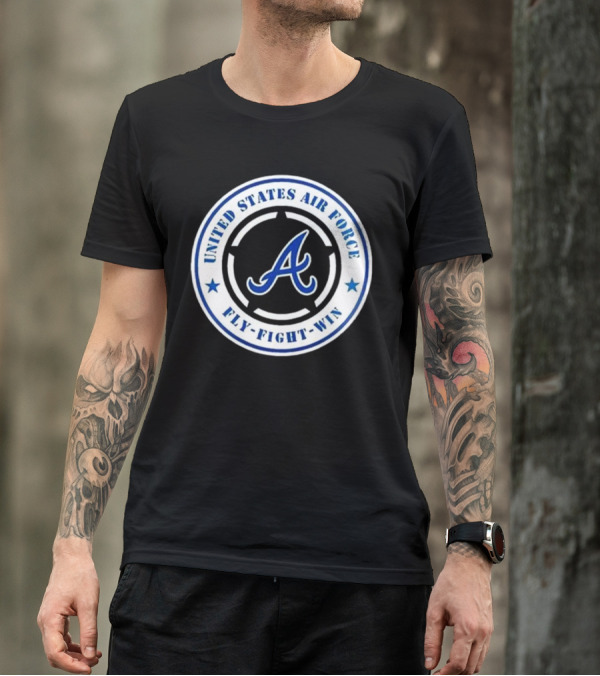 Atlanta Braves United States Air Force Fly Fight Win Military Appreciation Night 2025 T-Shirt