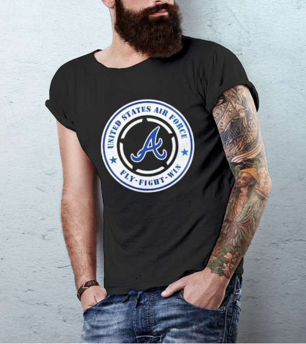 Atlanta Braves United States Air Force Fly Fight Win Military Appreciation Night 2025 T-Shirt