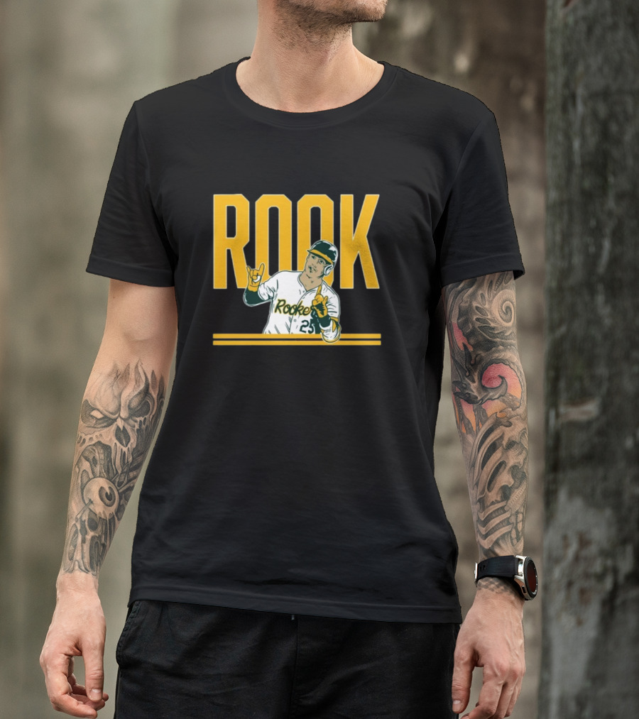 Brent Rooker Rook Baseball Gesture Portrait 25 T-Shirt