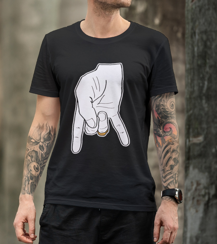 BTHO T.u. Horns Down Hand Gesture T-Shirt