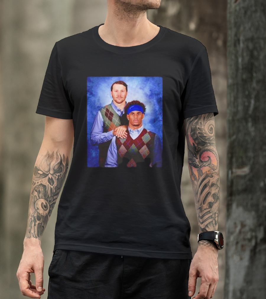 Buffalo Bills Josh Allen Keon Coleman Step Brothers T-Shirt