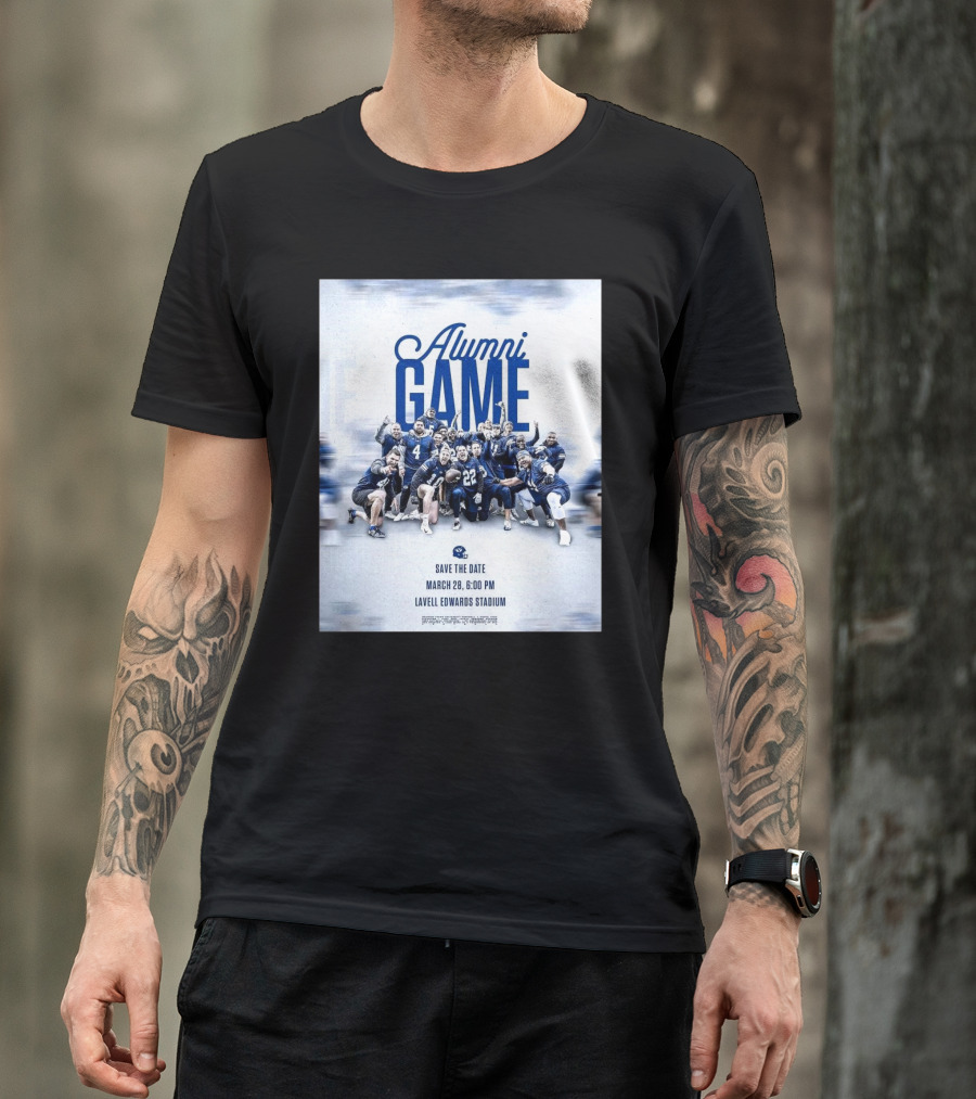 BYU Cougars Alumni Game Save The Date March 28 Lavell Edwards Stadium T-Shirt
