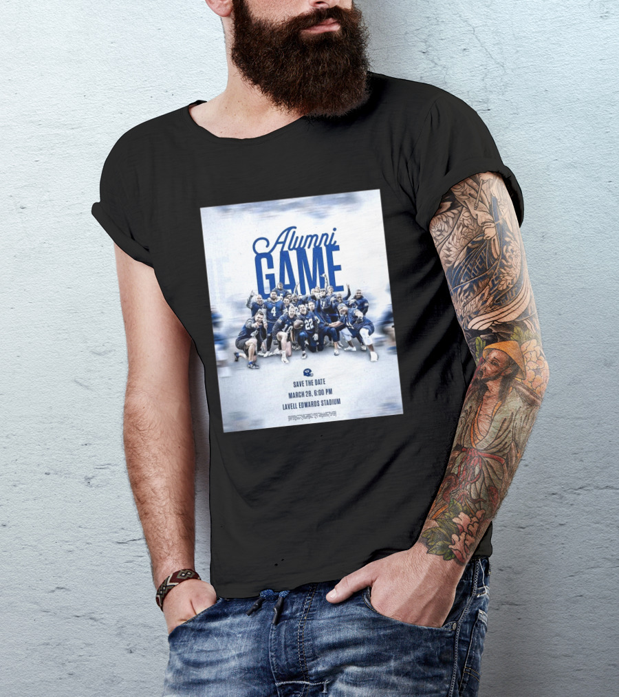 BYU Cougars Alumni Game Save The Date March 28 Lavell Edwards Stadium T-Shirt