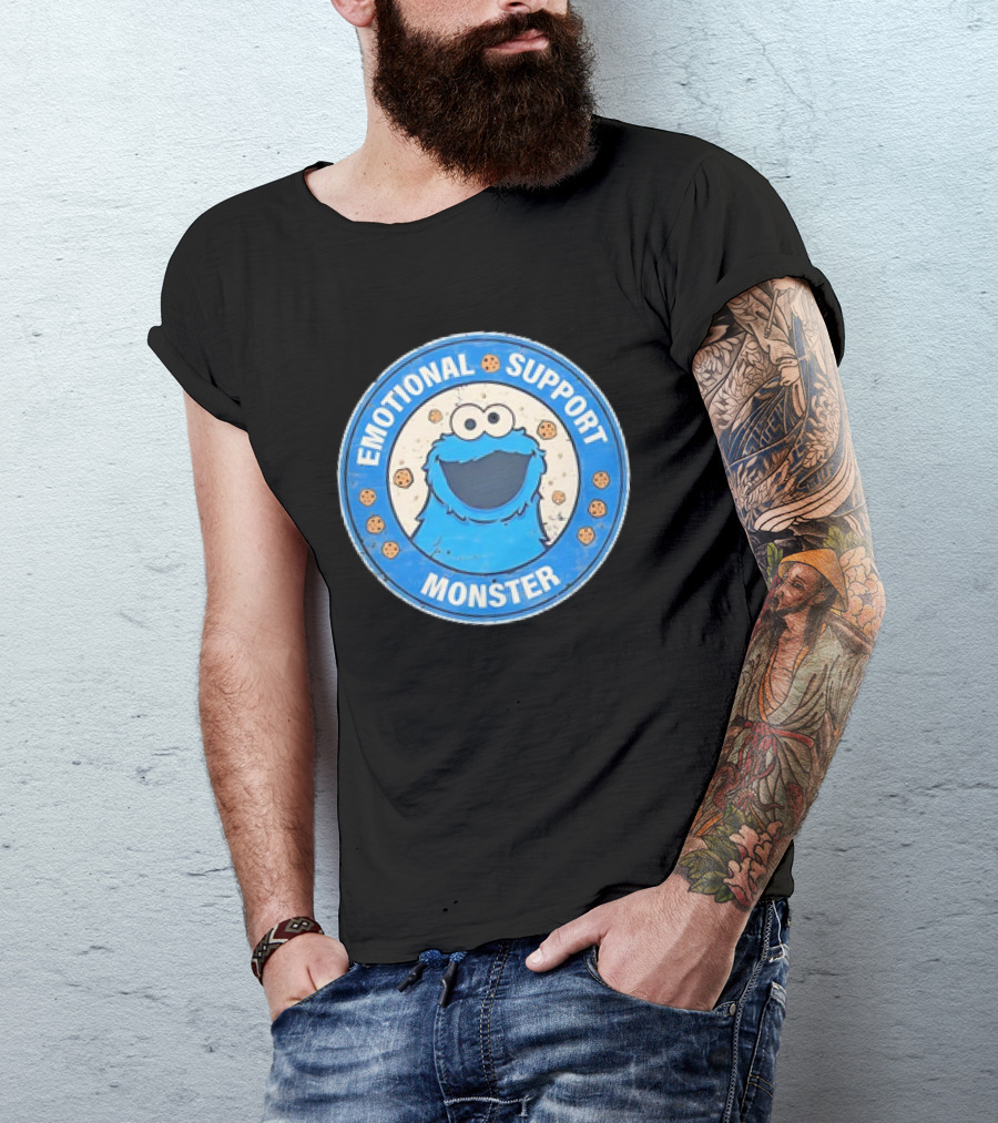 Cookie Monster Emotional Support Monster T-Shirt