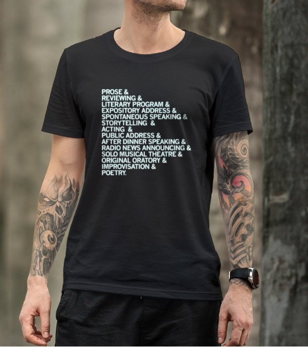 Events Speech List T-Shirt