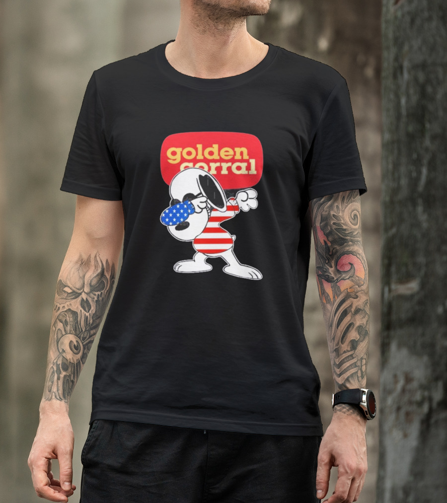 Golden Corral Buffet & Grill Snoopy Dabbing American T-Shirt