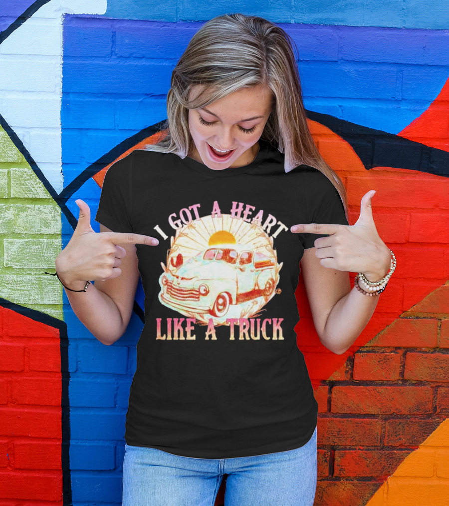 Heart Like A Truck Western Boho Sunset Desert T-Shirt