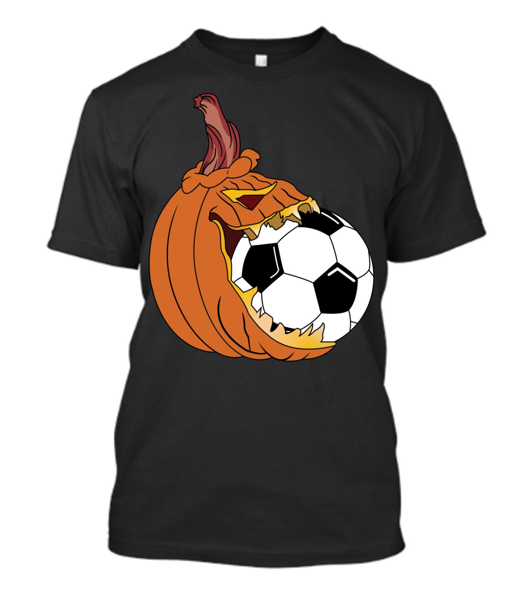 Pumpkin Soccer Lover Patch Halloween Soccer Fan Jack-o'-Lantern T-Shirt