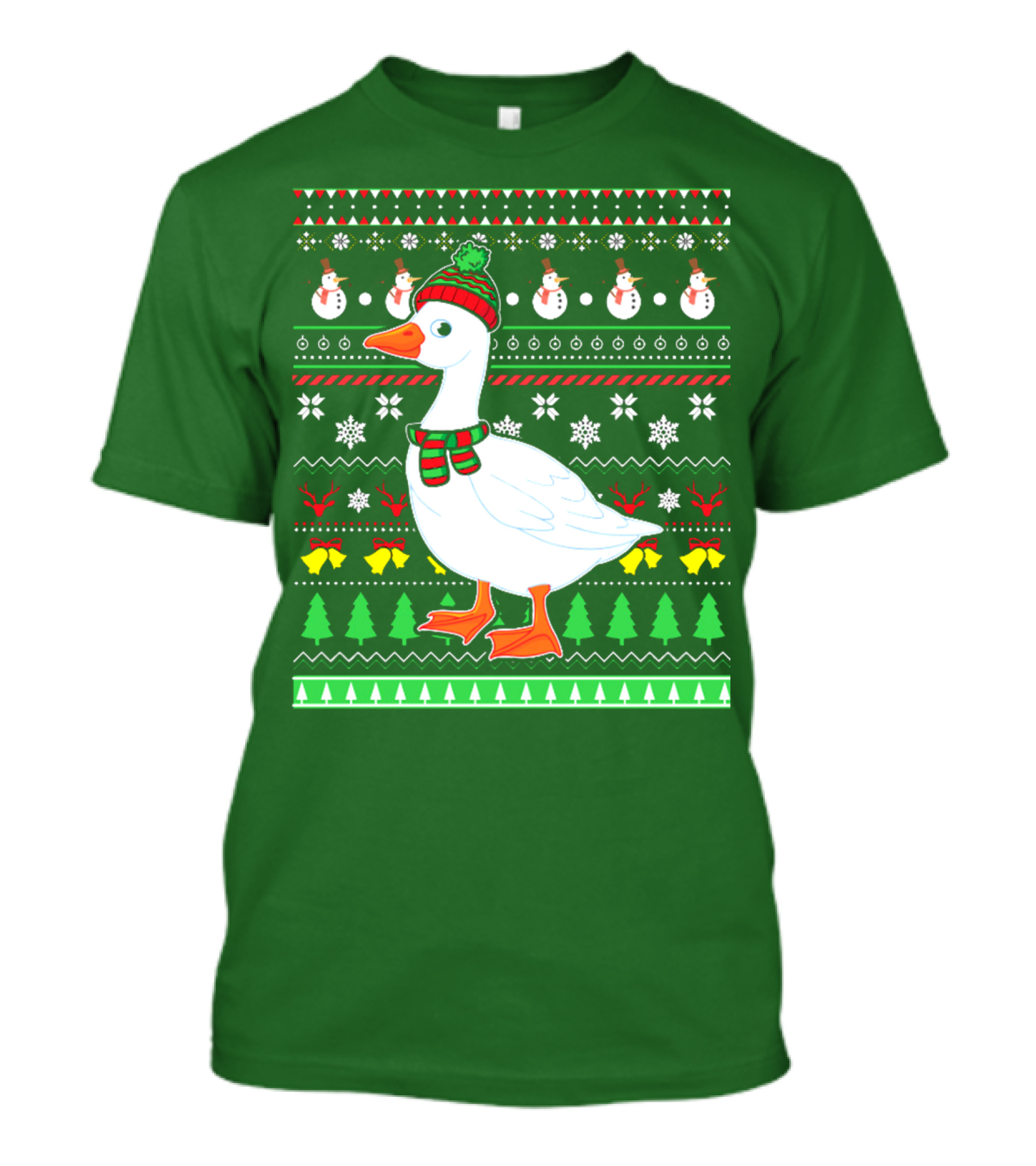 Goose Lover Christmas Snowman Knit T-Shirt