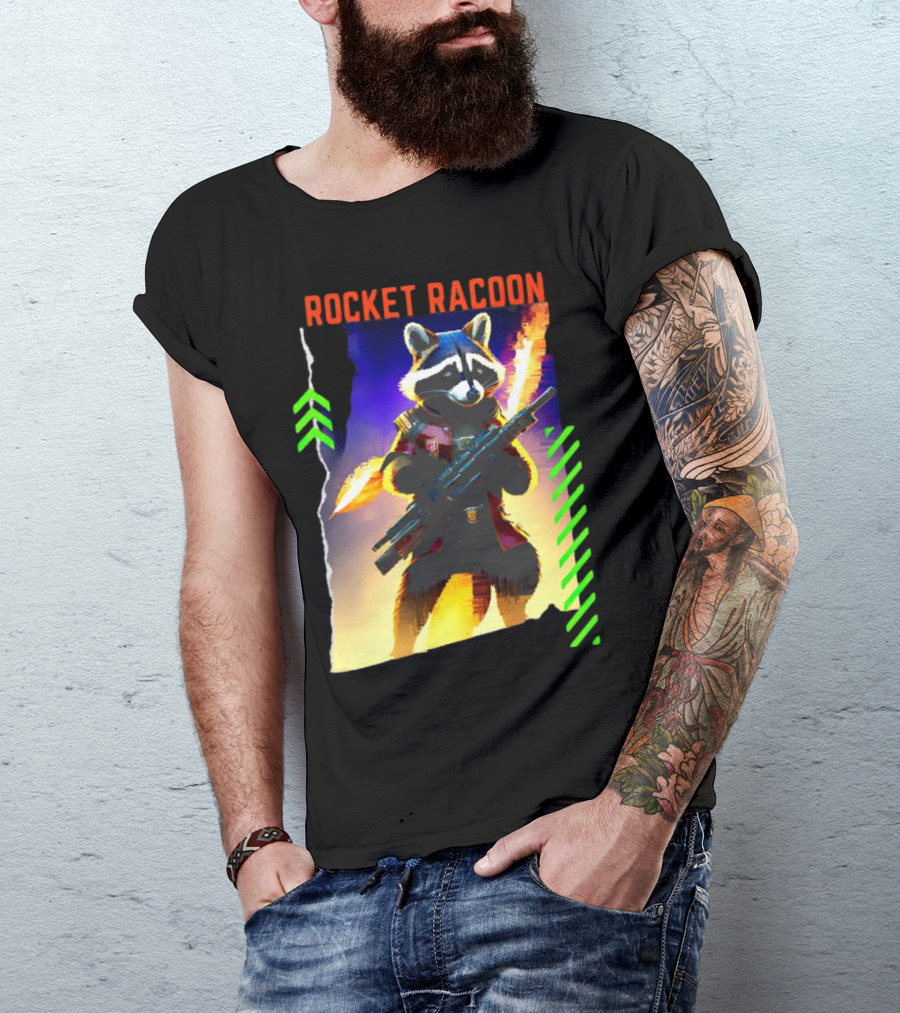 Rocket Raccoon Guardians Of The Galaxy Vol 3 Character T-Shirt