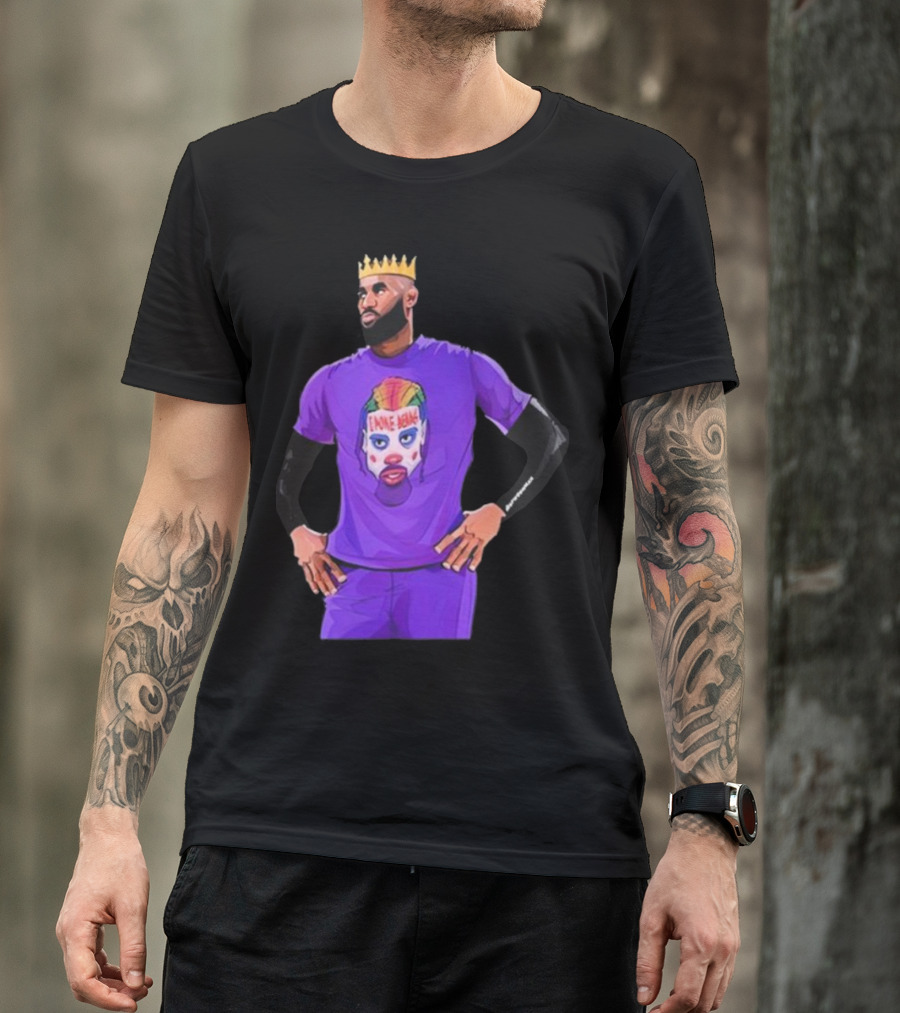 Lebron James Los Angeles Lakers I Poke Bears Crown Clown T-Shirt