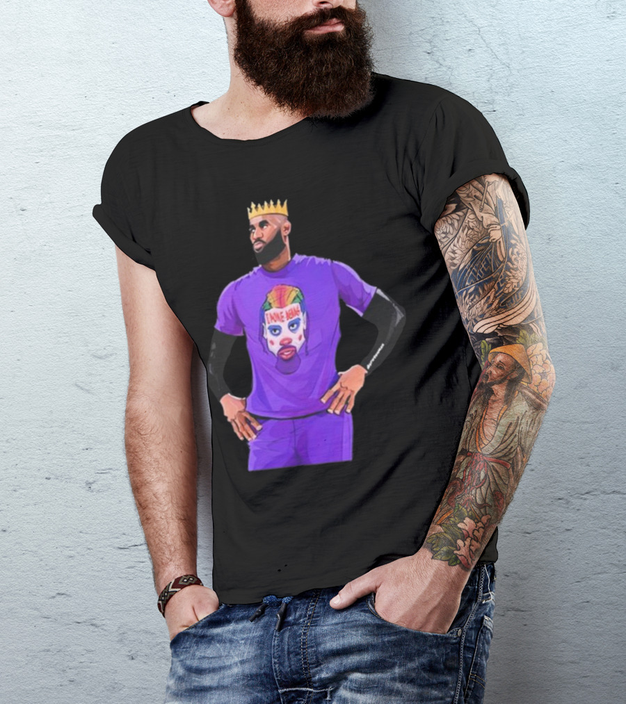 Lebron James Los Angeles Lakers I Poke Bears Crown Clown T-Shirt