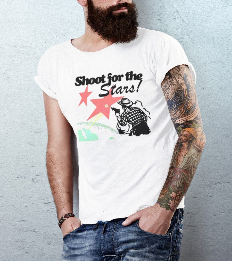 Shoot For The Stars Western Cowboy Cosmic Adventure T-Shirt