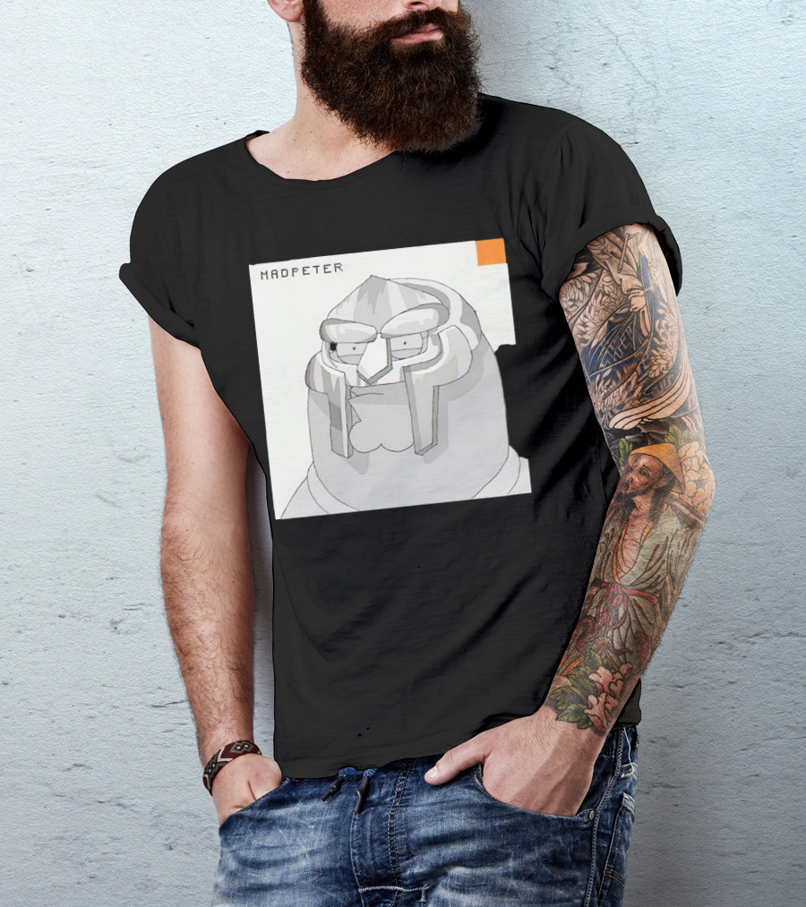 Mad Peter MF Doom Mask Cartoon T-Shirt