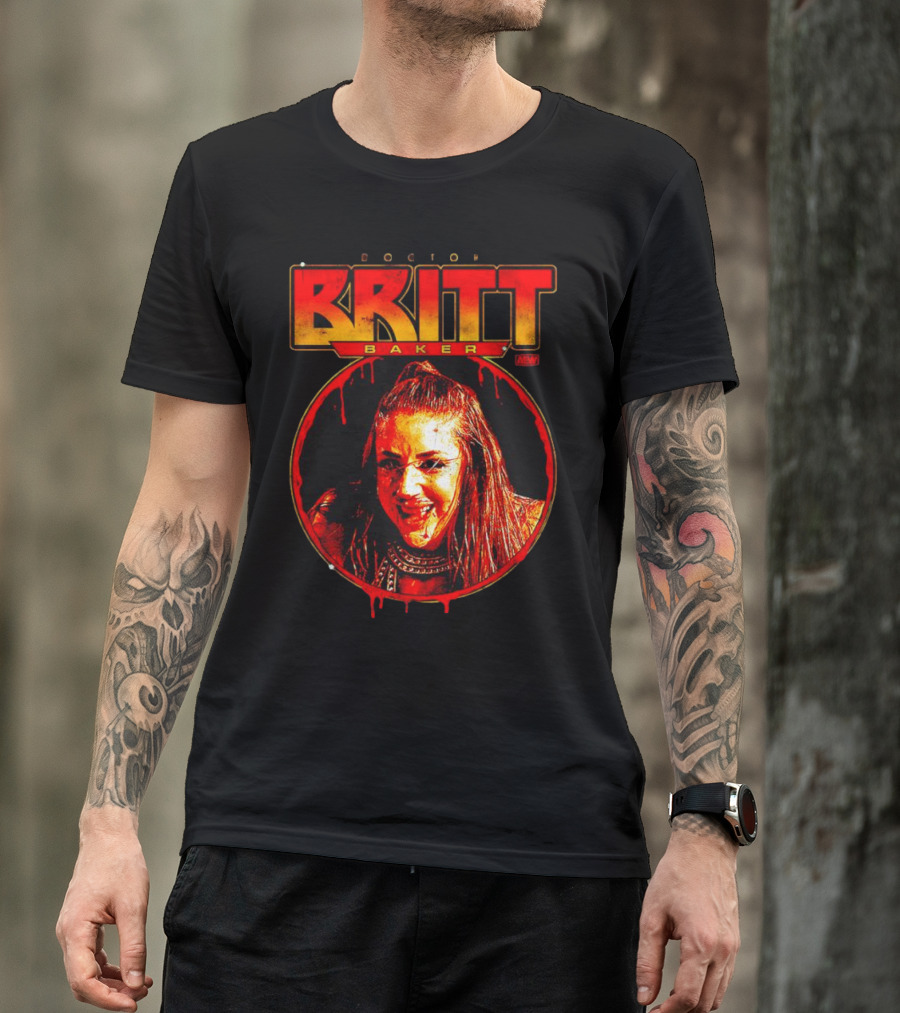 Doctor Britt Baker AEW Wrestler Portrait Rolemodel T-Shirt