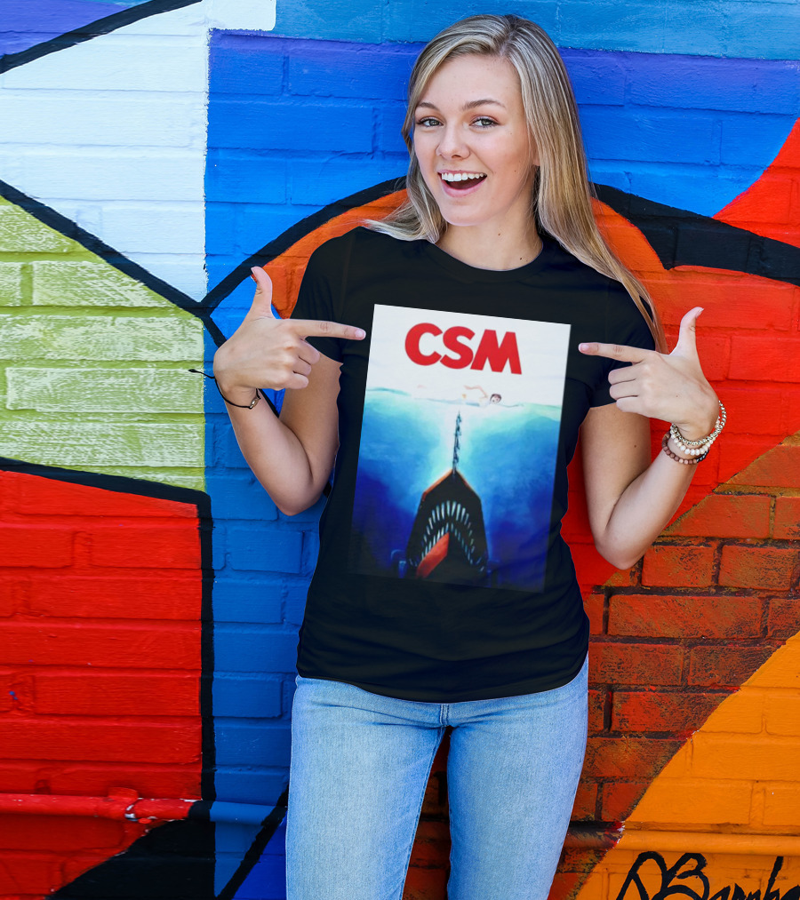 CSM Jaws Blu-Ray Parody Swim Danger T-Shirt