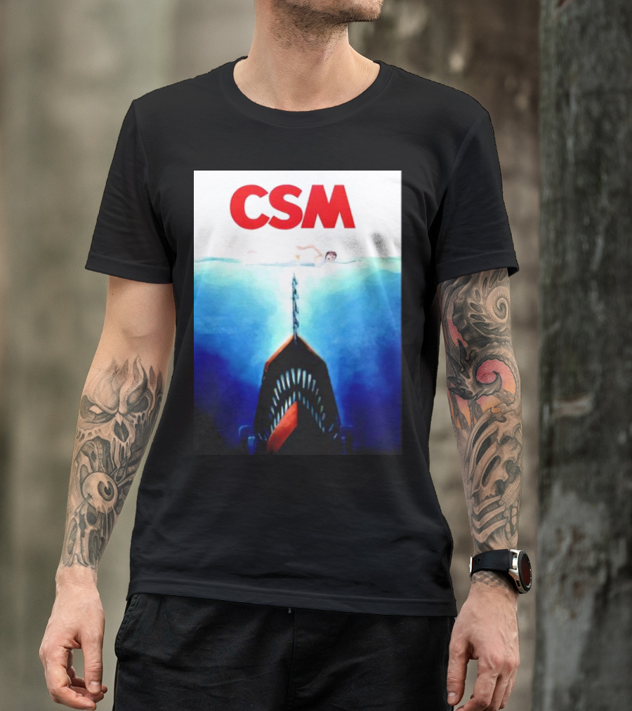 CSM Jaws Blu-Ray Parody Swim Danger T-Shirt