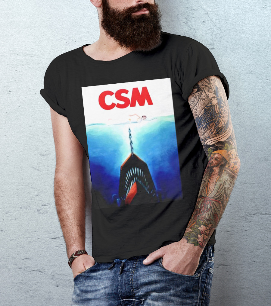 CSM Jaws Blu-Ray Parody Swim Danger T-Shirt