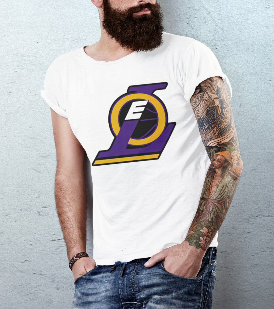 LOE Los Angeles Lakers Logo Basketball T-Shirt