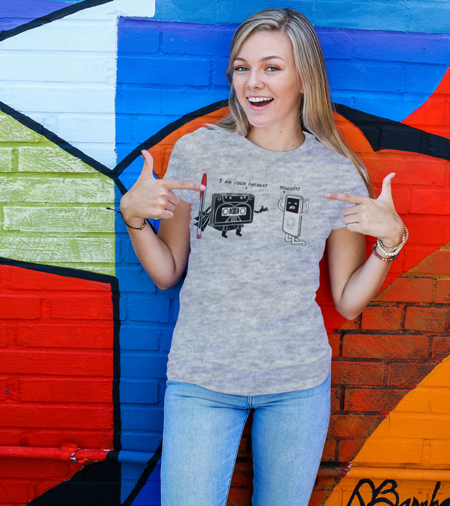 I Am Your Father Nooo Cassette And IPod T-Shirt