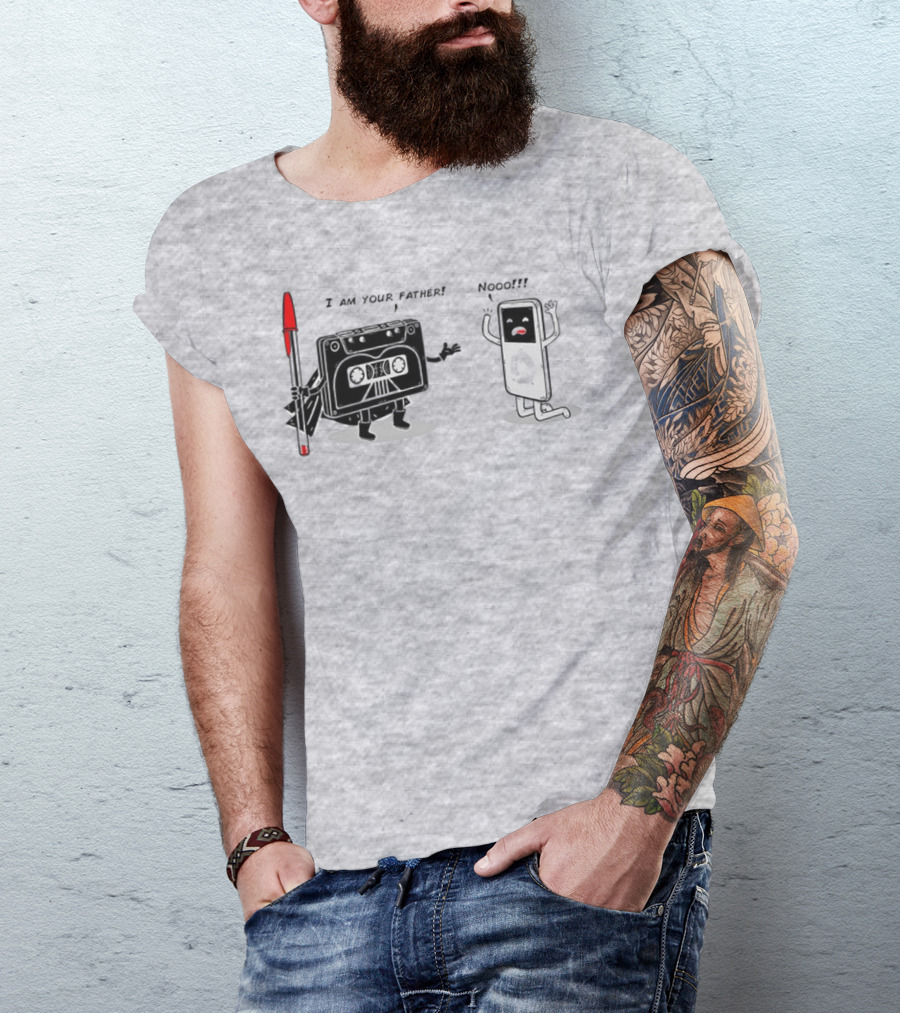 I Am Your Father Nooo Cassette And IPod T-Shirt