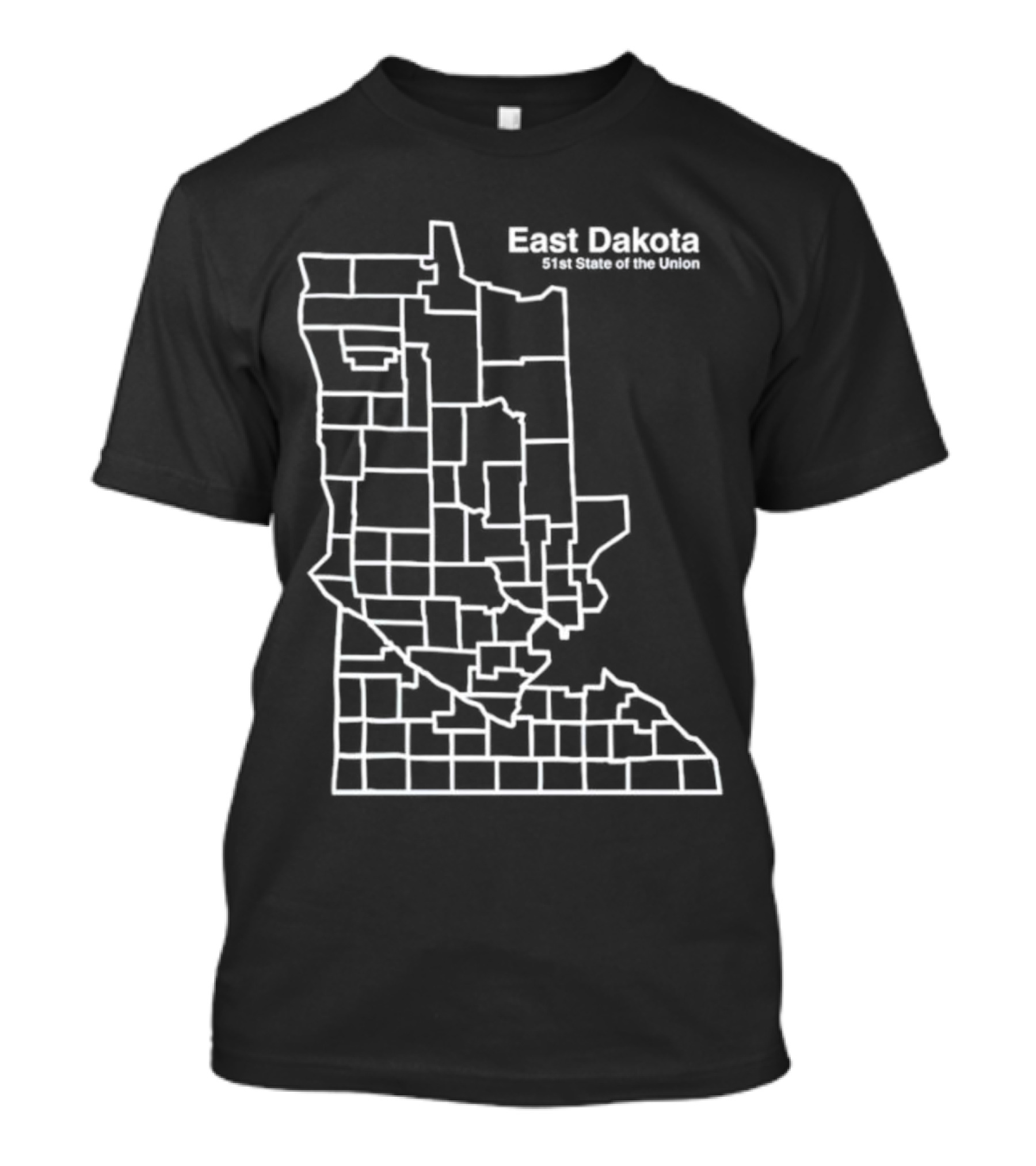 East Dakota 51st State Of The Union Map T-Shirt