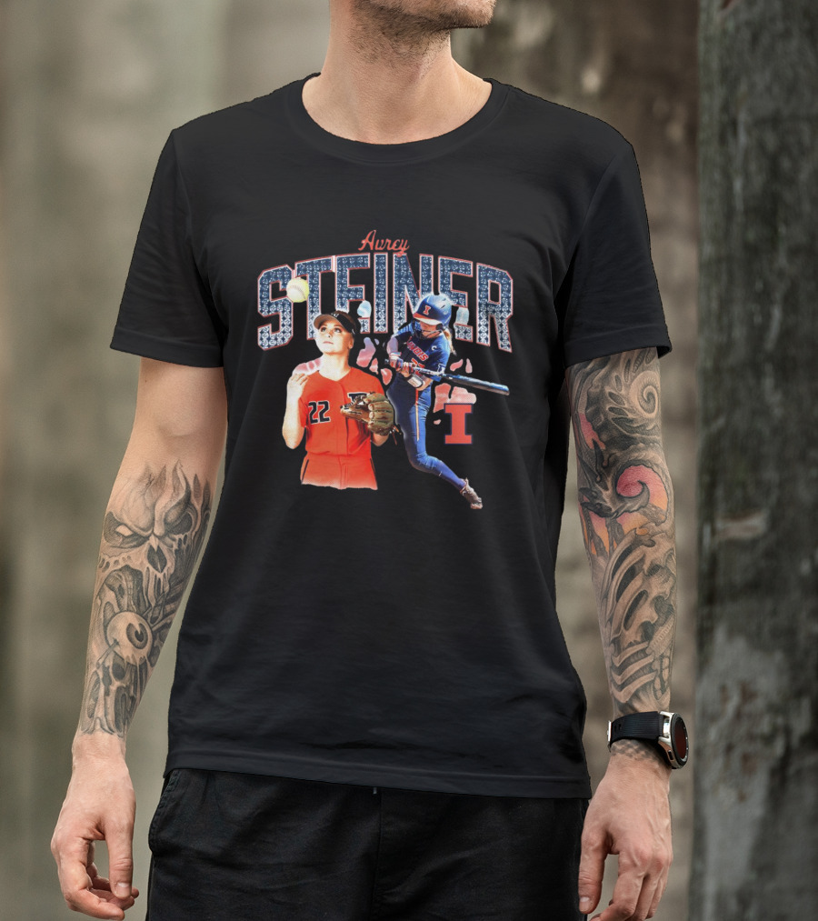 Avrey Steiner Illinois Softball Fighting Illini Number 22 T-Shirt