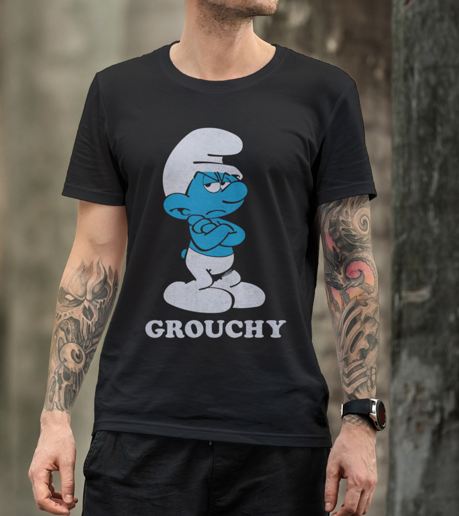 Grouchy Smurf Crossed Arms Stance T-Shirt