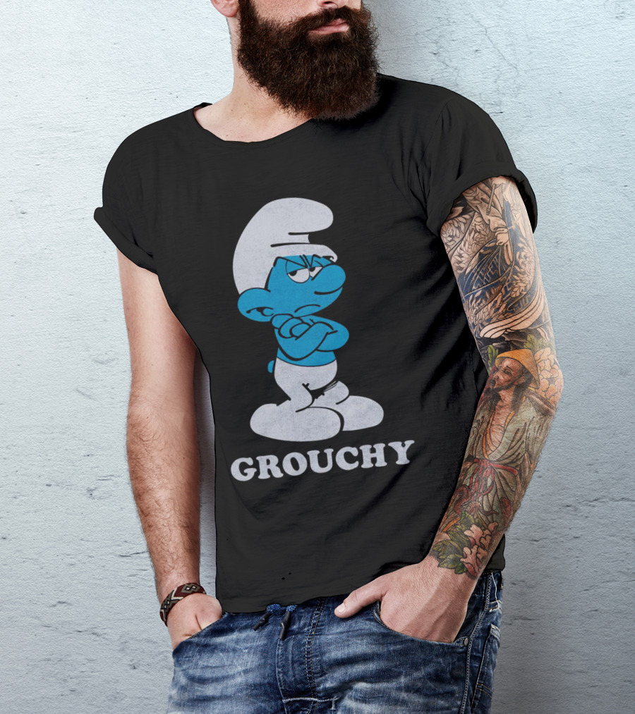 Grouchy Smurf Crossed Arms Stance T-Shirt
