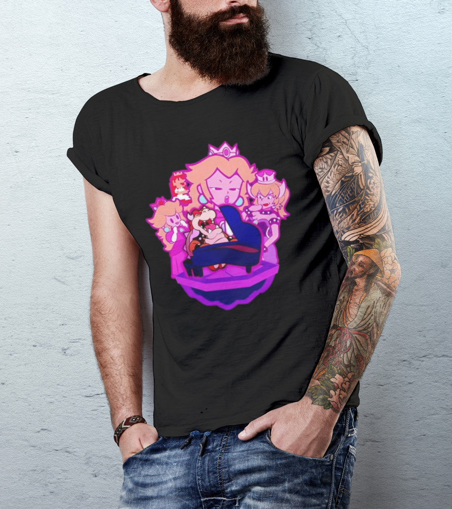 Peaches Super Mario Bros Bowser Piano Performance Oscars T-Shirt