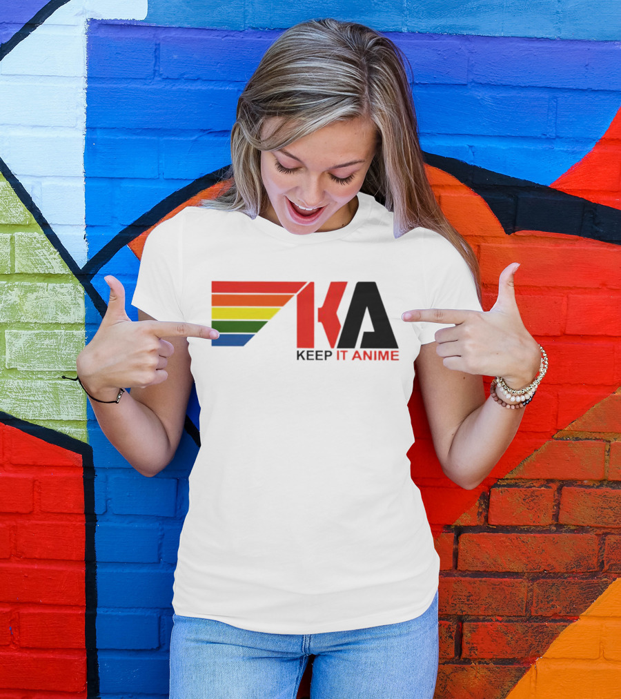 KEEP IT ANIME KA Rainbow Stripes T-Shirt