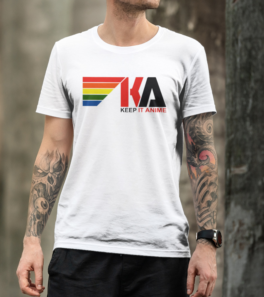 KEEP IT ANIME KA Rainbow Stripes T-Shirt