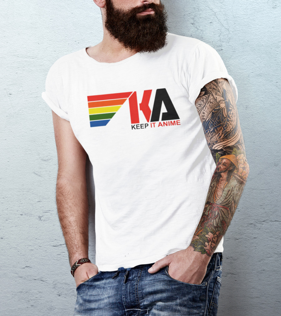 KEEP IT ANIME KA Rainbow Stripes T-Shirt