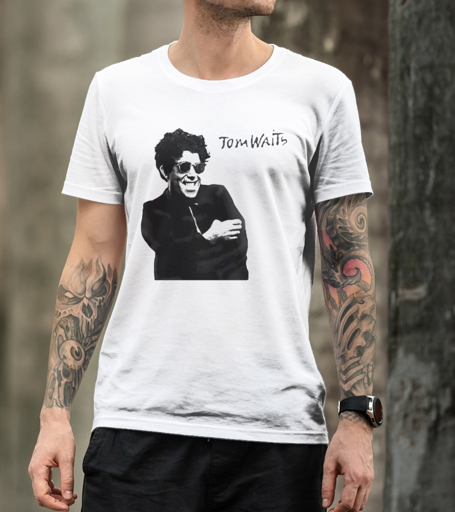 Tom Waits Black And White Sunglasses T-Shirt