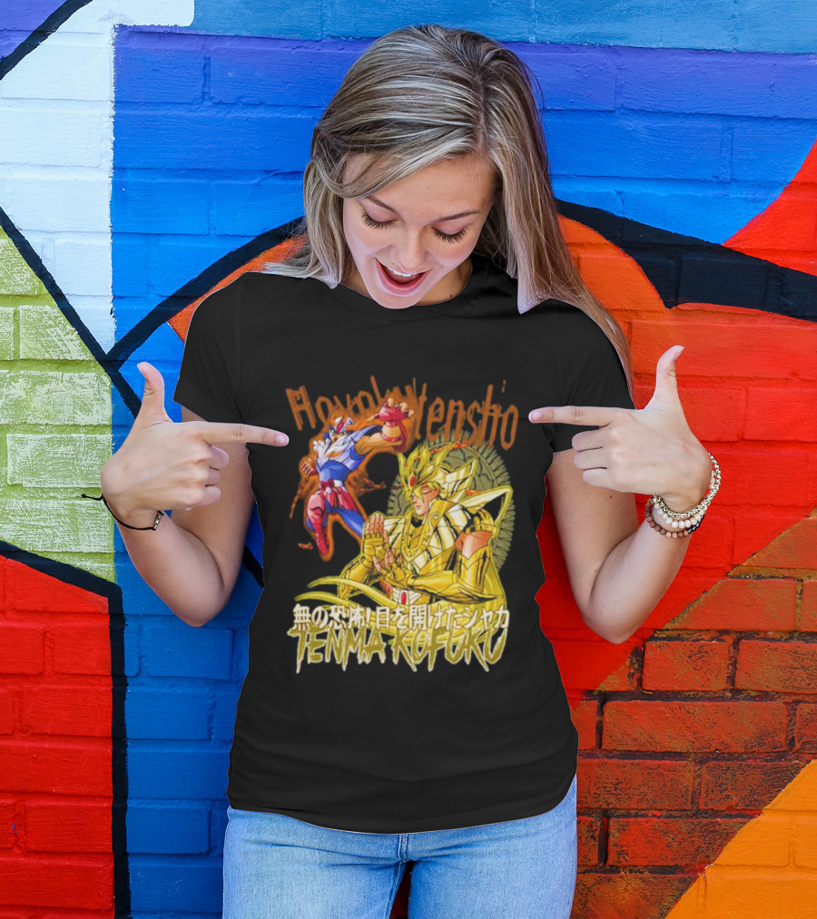 Phoenix Ikki Tenma Kofuku Action Scene Hyaku Ren Sho Saint Seiya T-Shirt