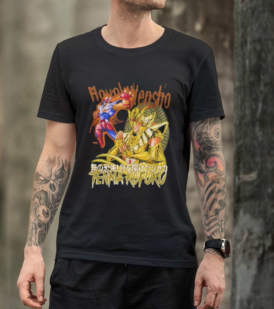 Phoenix Ikki Tenma Kofuku Action Scene Hyaku Ren Sho Saint Seiya T-Shirt