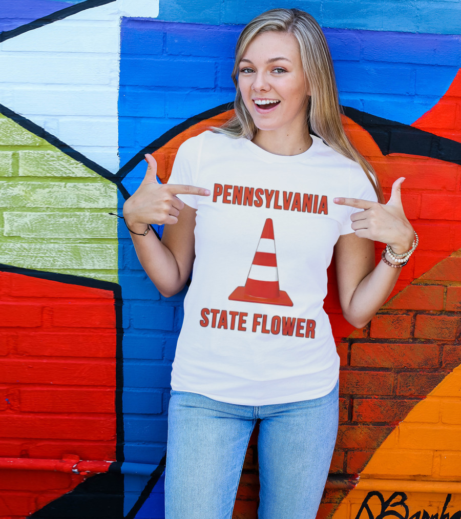 PENNSYLVANIA STATE FLOWER TRAFFIC CONE T-Shirt