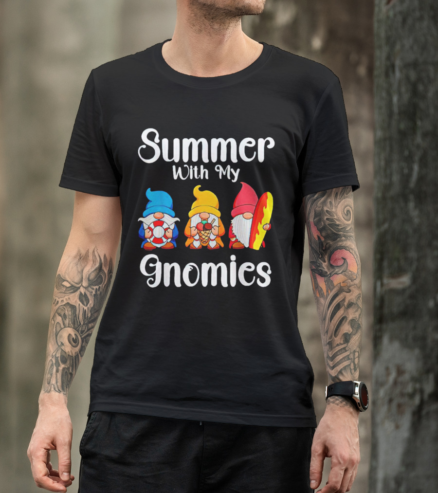 Summer With My Gnomies Beach Fun Adventure T-Shirt