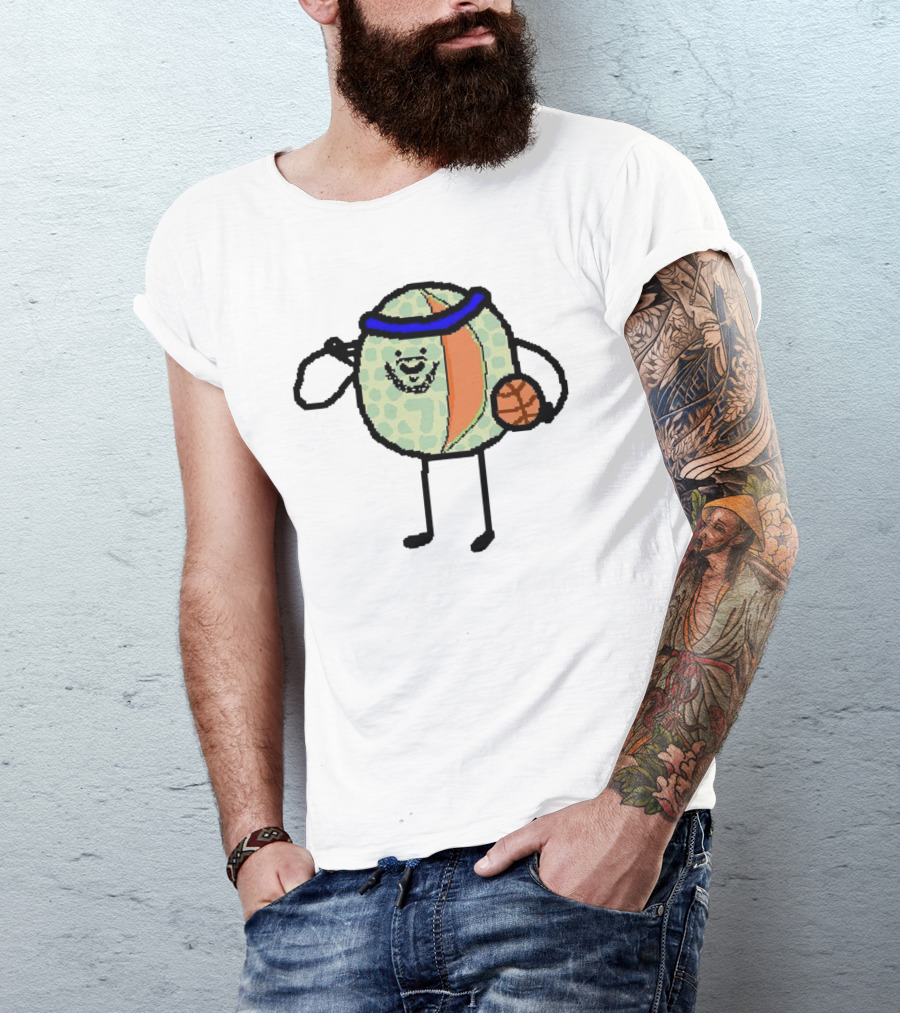 Carmelon Anthony Melon Basketball Figure With Blue Headband And Ball T-Shirt