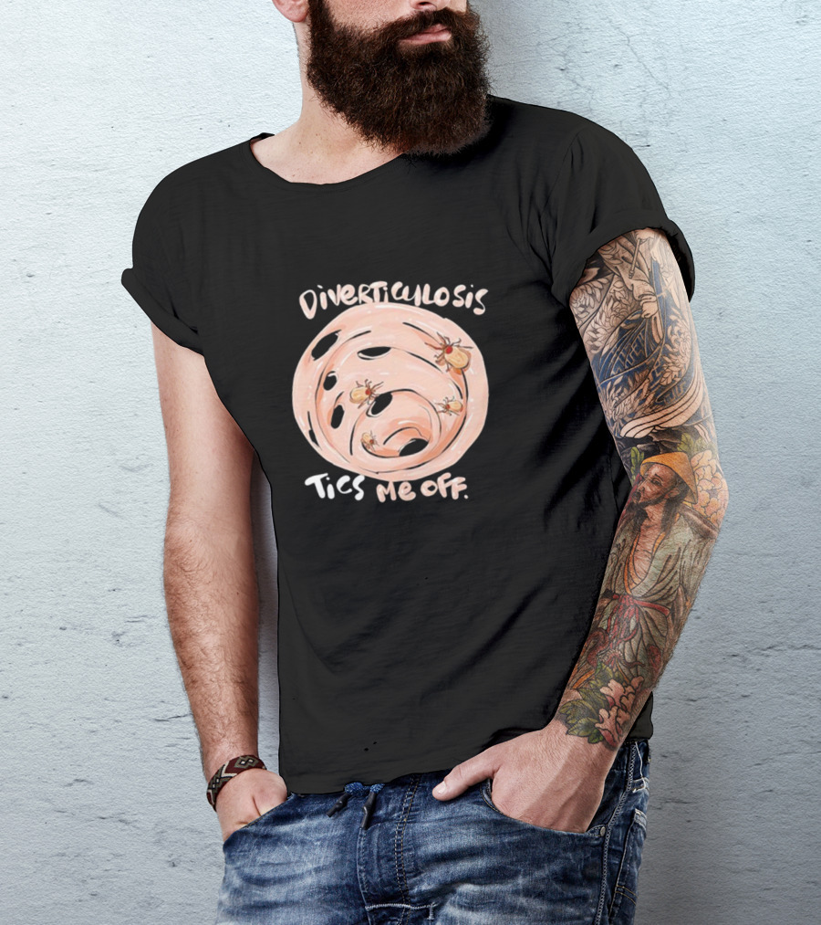 Diverticulosis Ticks Me Off Spiral With Insects T-Shirt