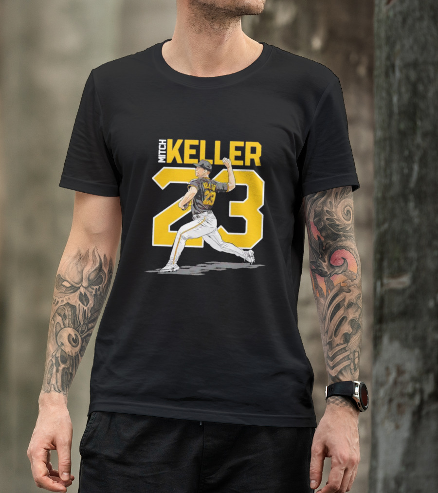Mitch Keller 23 Pittsburgh Pirates Pitching Action T-Shirt