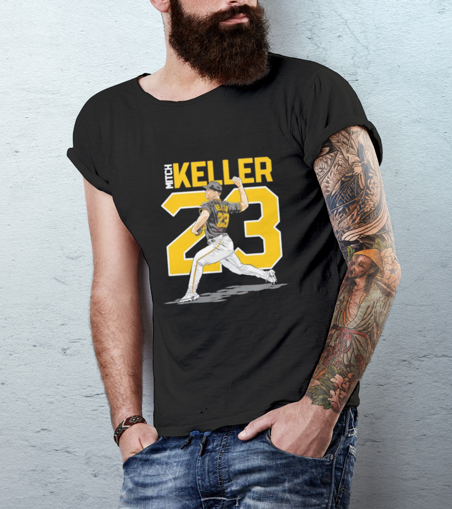 Mitch Keller 23 Pittsburgh Pirates Pitching Action T-Shirt