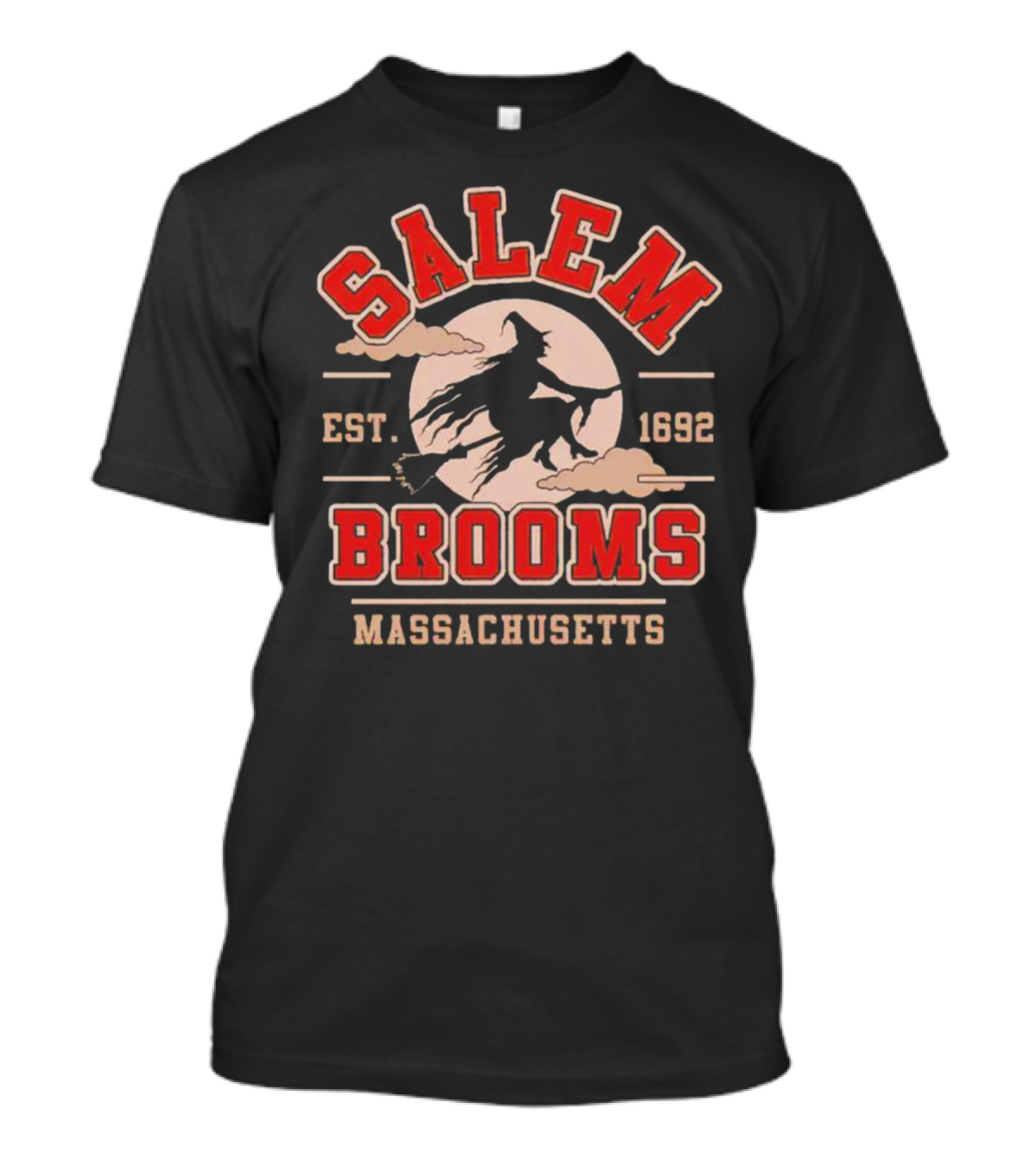 Salem Brooms Witch Flying Est 1692 Massachusetts T-Shirt